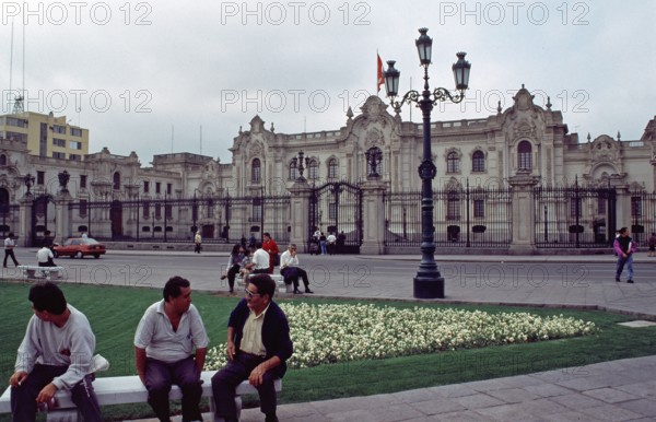 Government Palace, Plaza de Armas, Lima, Peru, September 1997, vintage, retro, old, historic