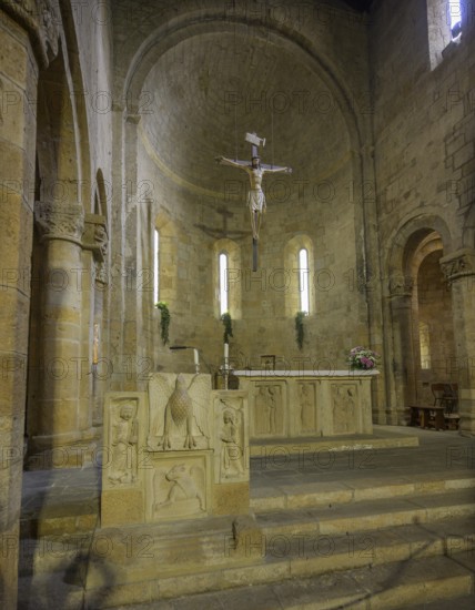 Altar in the Collegiata di Santa Maria Assunta, Castell'Arquato, Province of Piacenza, Italy