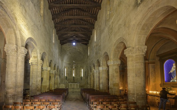 View of the altar in the Collegiata di Santa Maria Assunta, Castell'Arquato, Province of Piacenza, Italy