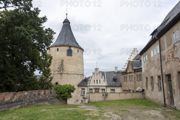 Round defense defence tower, Altenburg Palace, Thuringia, Germany