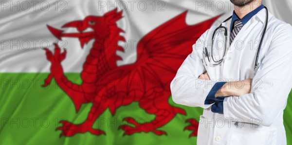 Wales national health system. Wales health and medical insurance concept