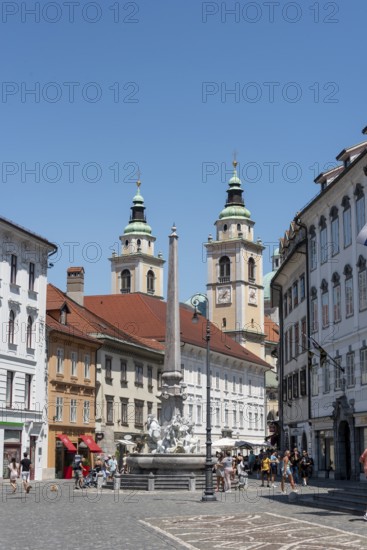Robba Fountain, Old Town of Ljubljana, Slovenia