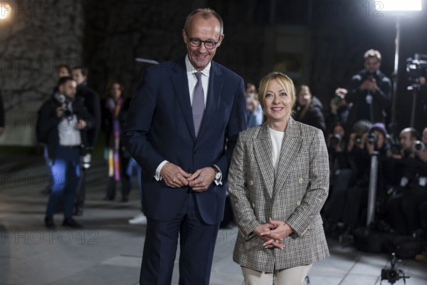 Friedrich Merz (Chancellor of the Federal Republic of Germany) and Giorgia Meloni (Prime Minister of Italy) on arrival at the Federal Chancellery. Following the bilateral meeting with Ukrainian President Zelenskyi, Federal Chancellor Merz will meet with other European heads of state and government as well as the heads of the EU and NATO. Berlin, 15 August 2025