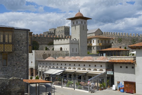 An extensive medieval complex with a distinctive watchtower and battlements, Rabati Fortress, Akhaltsikhe, Samtskhe-Javakheti region, Samtskhe-Javakheti, Georgia