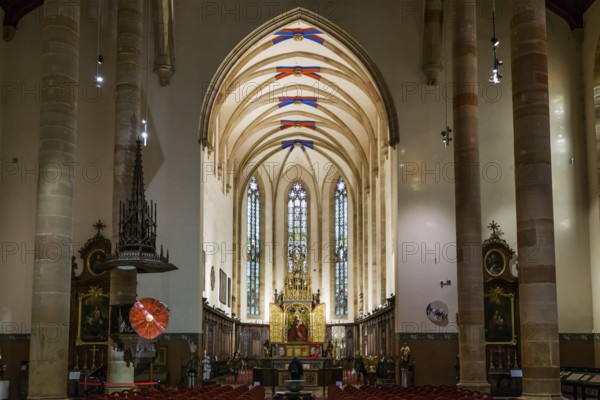 Interior view, Dominican Church, Église des Dominicains, Colmar, Haut-Rhin Department, Alsace, France