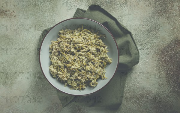 Jonjoli, Colchian klekachka, Georgian appetizer, pickled jonjoli, no people