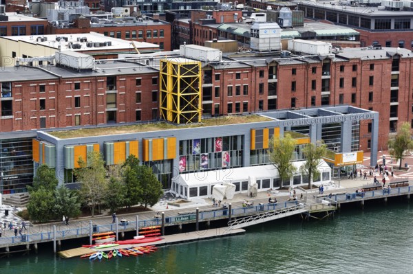 Children's Museum, Boston Children's Museum, Fort Point Channel, kayaks, Seaport District, Boston, Massachusetts, New England, USA