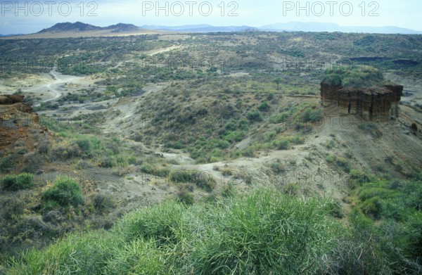 Olduvai Gorge archaeological site, Tanzania, Africa, June 2000, vintage, retro, old, historic
