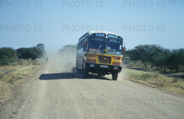 Intercity bus near Shinyanga, Tanzania, Africa, June 2000, vintage, retro, old, historic