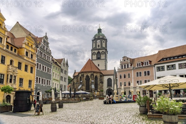 The Protestant Church of Our Lady and Market Square in Meissen, Saxony, Germany