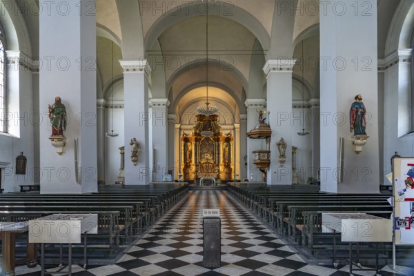 Interior of the Basilica of St. Lawrence in Elberfeld, Wuppertal, North Rhine-Westphalia, Germany