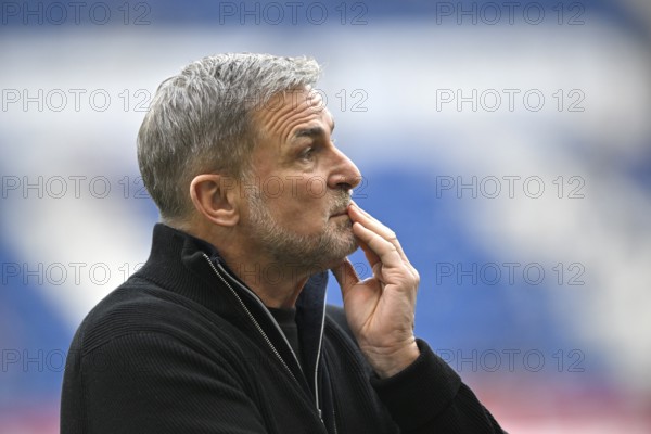 Board of Sports Stefan Kuntz Hamburger SV HSV Portrait thoughtful gesture gesture PreZero Arena, Sinsheim, Baden-Württemberg, Germany