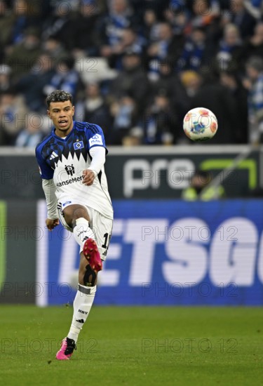 Ransford Königsdörffer Hamburger SV HSV (11) Action on the ball PreZero Arena, Sinsheim, Baden-Württemberg, Germany