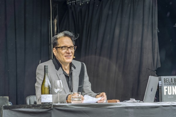 Bela B. Felsenheimer from the doctors reads from his Nuch Fun live at the Orange Blossom Special Festival, Beverungen, Germany