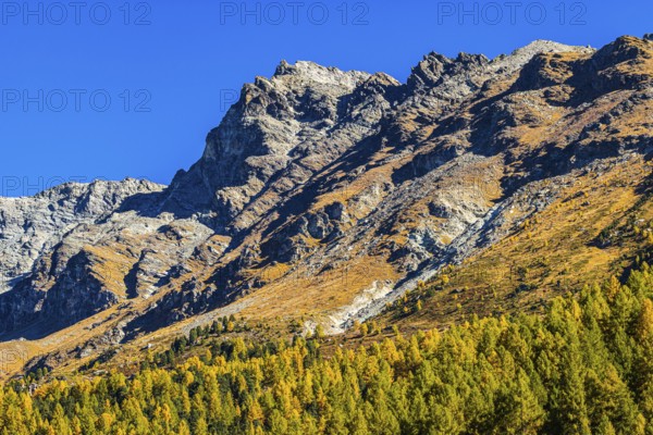 Peaks of the Les Diablons mountains, Val d'Anniviers, Valais Alps, Canton of Valais, Switzerland