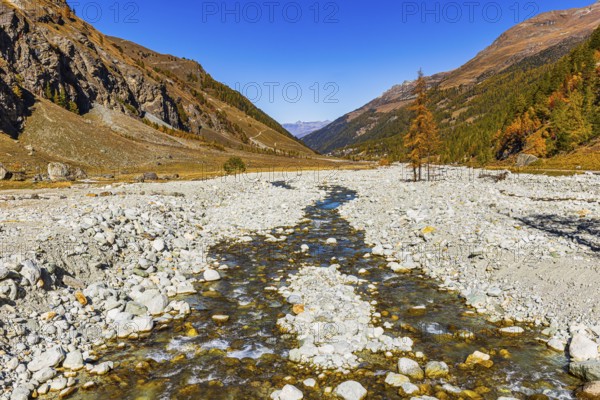 The Navasence stream, near Zinal, Val d'Anniviers, Valais Alps, Canton of Valais, Switzerland