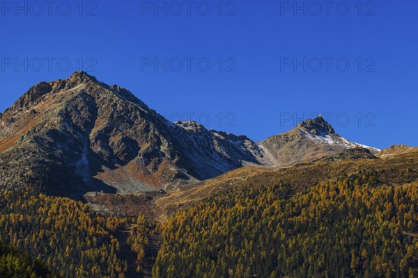Peaks of the Sex de Marinda and Becs de Bosson mountains, Val d'Anniviers, Valais Alps, Canton of Valais, Switzerland