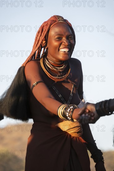 Himba woman, traditional dress, Kaokoveld, Kunene, Namibia