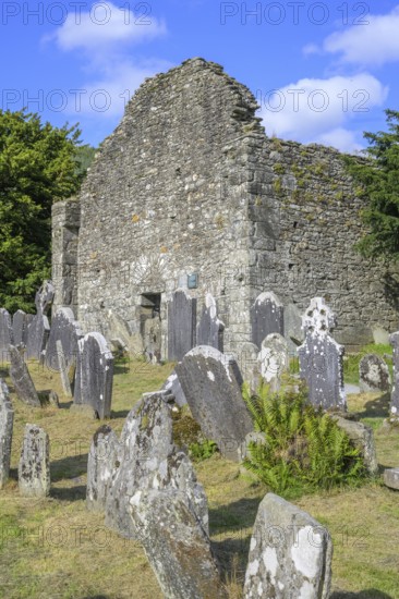 Glendalough Cathedral Ruins, Wicklow Mountains National Park, Brockagh, County Wicklow, Ireland