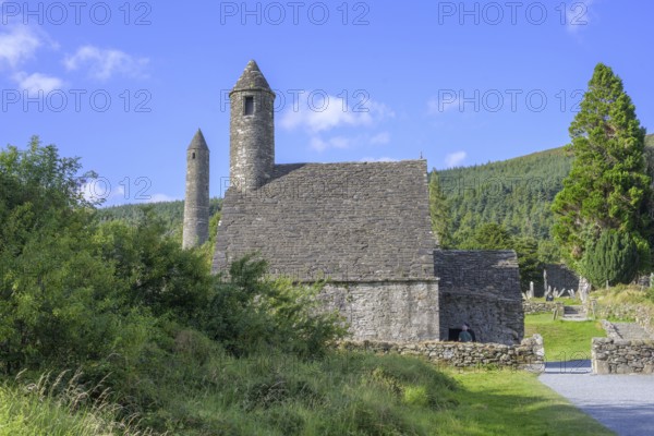 St. Kevin's Church, Wicklow Mountains National Park, Glendalough, Brockagh, County Wicklow, Ireland
