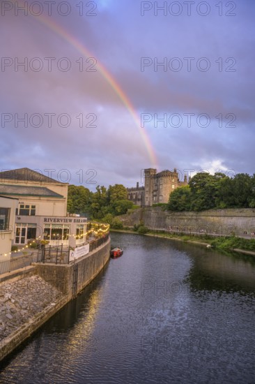 Rainbow over the castle, Kilkenny, County Kilkenny, Ireland