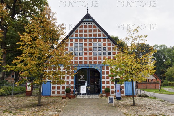 Hallenhaus, Rundling Museum, open-air museum in Rundlingsdorf Lübeln, Rundling settlement, Runddorf, traditional architecture, Lüchow-Dannenberg, Wendland, Germany
