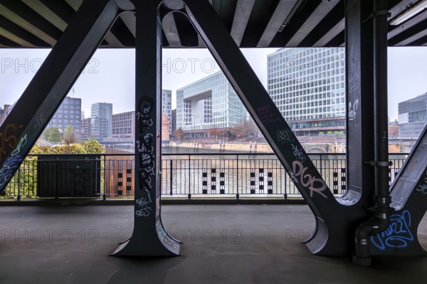 Oberhafenbrücke with Spiegel House, Hammerbrook, Hamburg, Germany
