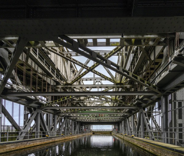 Water basin from the old boat lift in Niederfinow, Brandenburg, Germany