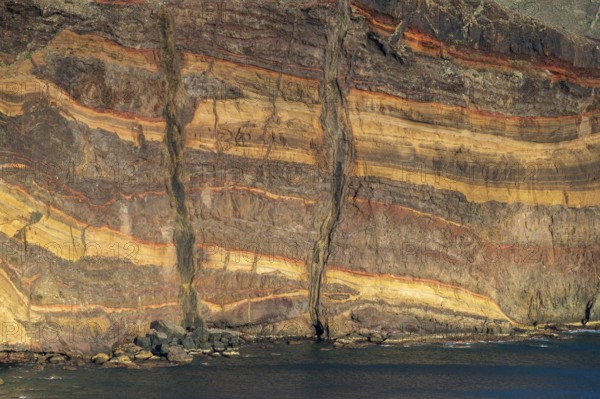 Colourful rocks, detailed view, Ponta de Sao Lourenco, rocky coast, Punta de San Lorenzo, Madeira, Portugal