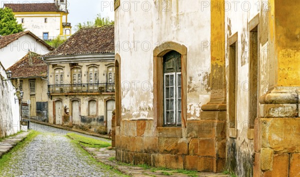 Colonial and Baroque architecture typical of the historic city of Ouro Preto in Minas Gerais, Ouro Preto, Minas Gerais, Brazil