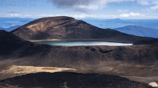 Blue Lake in Tongariro National Park, North Island, New Zealand