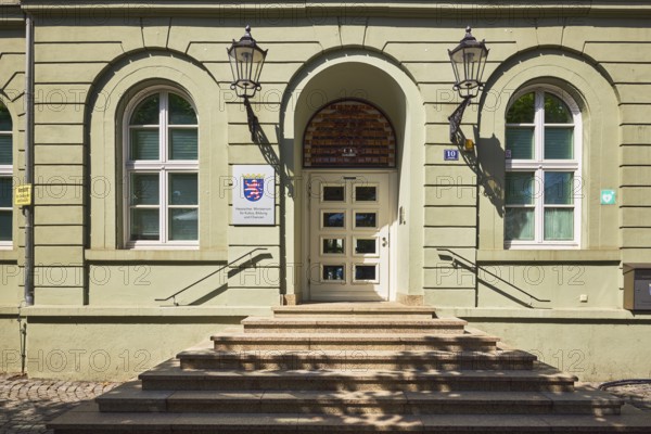 Hessian Ministry of Culture, Education and Opportunities, building, entrance area, window, lantern, staircase, door, sunny, Luisenplatz, Wiesbaden, state capital, district-free city, Hesse, Germany