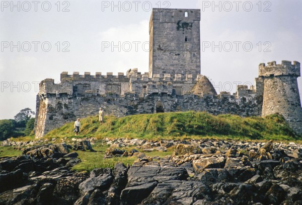 Doe Castle, Sheephaven Bay near the village of Creeslough, County Donegal, Ireland, 1971