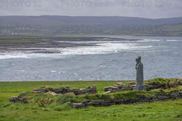 Statue at Downpatrick Head, Lackan, County Mayo, Ireland