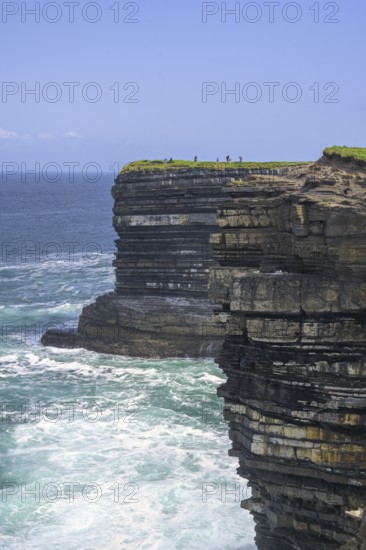 Cliff coast at Downpatrick Head, Lackan, County Mayo, Ireland
