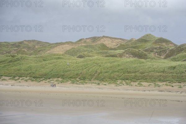 Tullan beach with overgrown sand dunes, Bundoran, County Donegal, Ireland