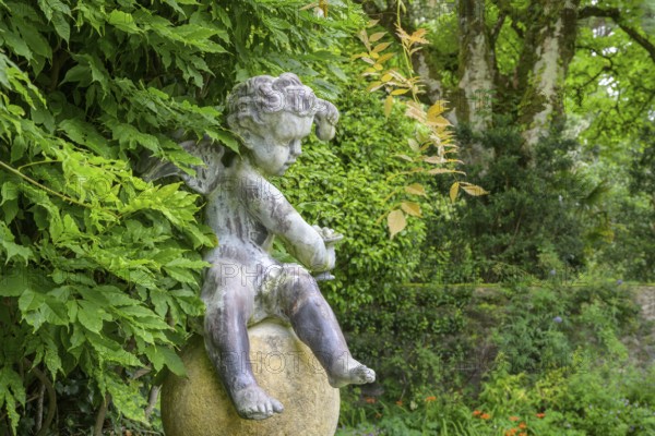 Angel figure in Castle Gardens, Glenveagh National Park, Cross Roads, County Donegal, Ireland