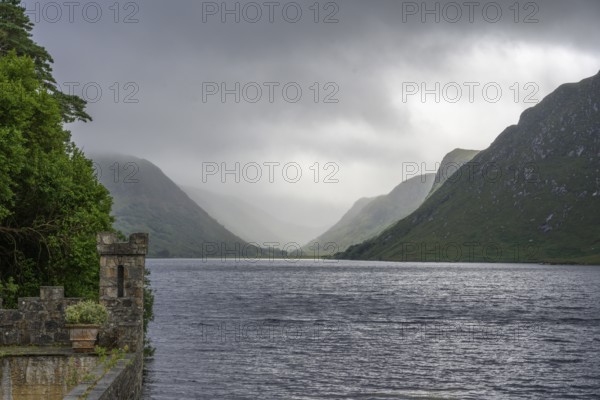 Loch Beagh seen from Castle, Glenveagh National Park, Cross Roads, County Donegal, Ireland