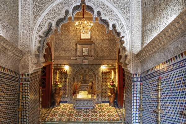 Beautifully decorated interior with oriental mosaic patterns