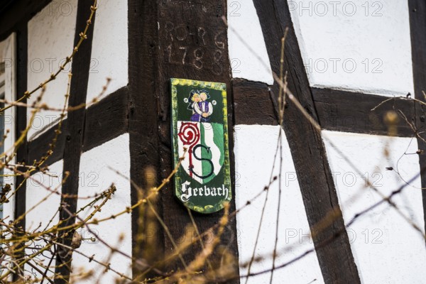 Village made entirely of half-timbered houses, Seebach, Alsace, Bas-Rhin department, France