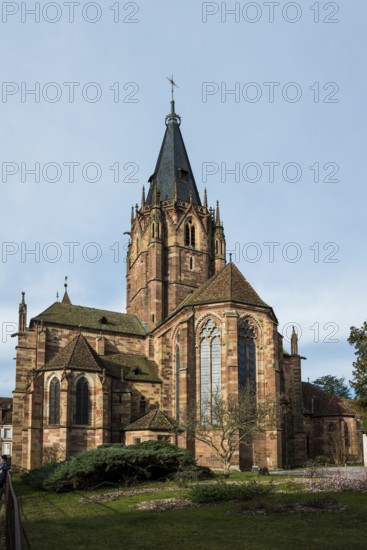 Gothic Church of St. Peter and Paul, Saints-Pierre-et-Paul, Wissembourg, Weissenburg, Alsace, Bas-Rhin Department, France