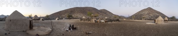Cabin, traditional Himba village, Kaokoveld, Kunene, Namibia