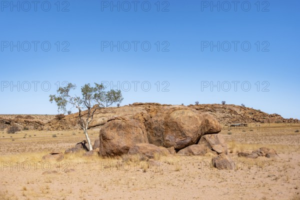 Desert landscape, barren landscape with rocks, Brandberg, Erongo, Damaraland, Namibia
