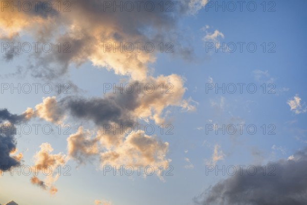 Dramatic cloudy sky just in front of sunset