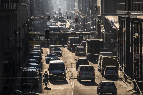 Traffic on Friedrichstraße in Berlin, looking south, Germany