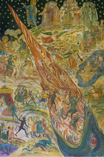 Orthodox Cathedral of Saints Peter and Paul, Wall paintings detail, Constanta, Romania