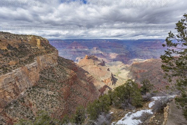 Rock formations at the South Rim of Grand Canyon National Park in Arizona