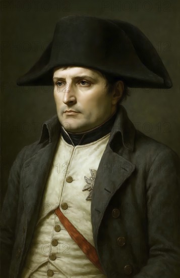 The French Emperor Napoleon Bonaparte, with tricorn and medal, portrait, symbolic image of France, Empire, history, Corsica, dictator, AI generated, AI generated