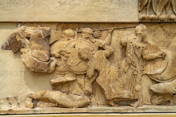 Ancient Greek Friezes in the Delphi Archaeological Museum, UNESCO World Heritage Site in Delphi, Greece