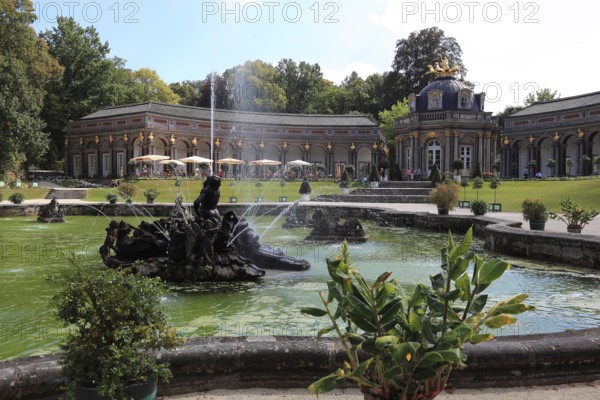 Water features of the Upper Grotto, Sun Temple, Hermitage in Bayreuth, Upper Franconia, Bavaria, Germany